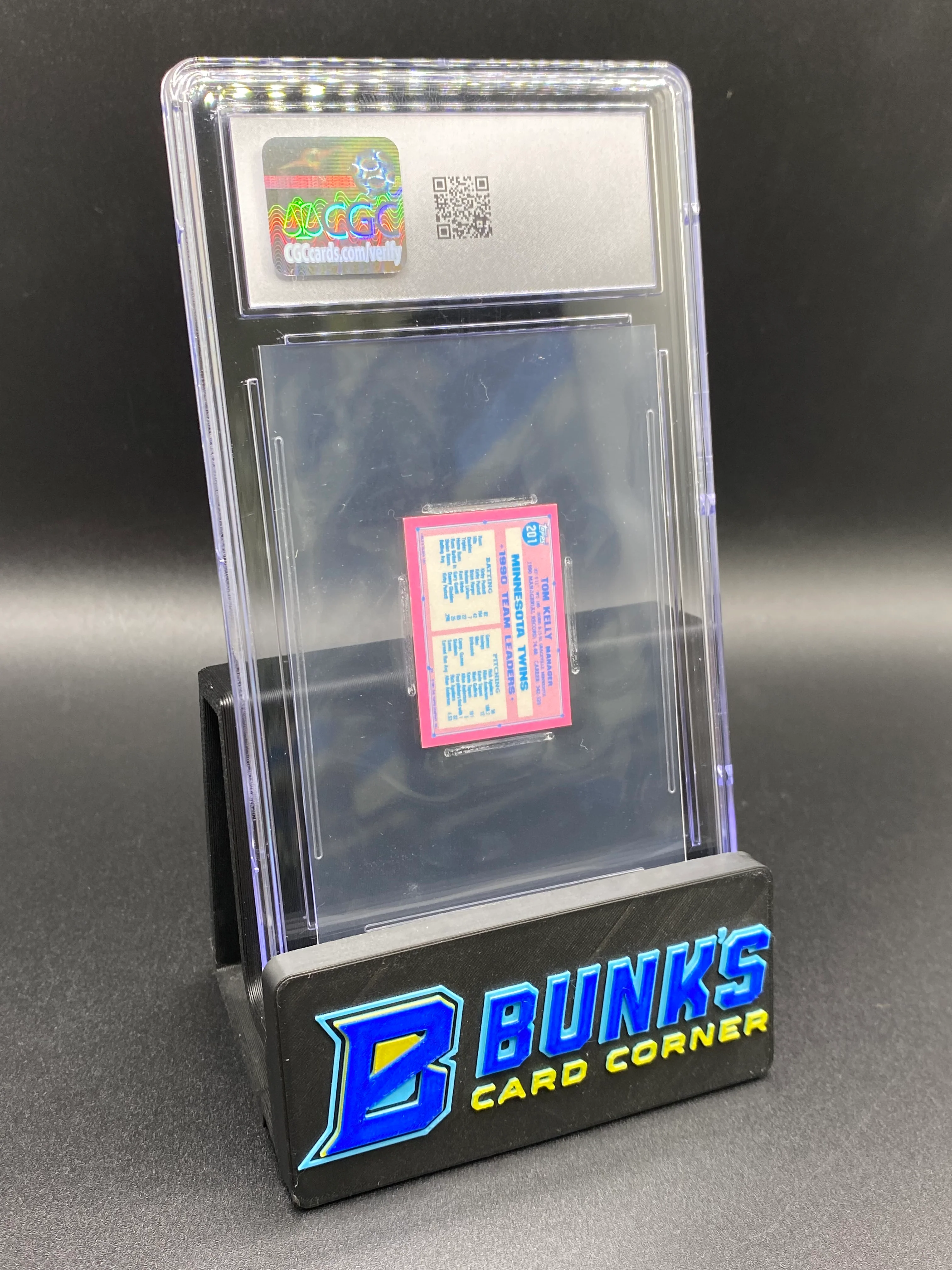1991 Tom Kelly Micro Card CGC 9 - Image 2
