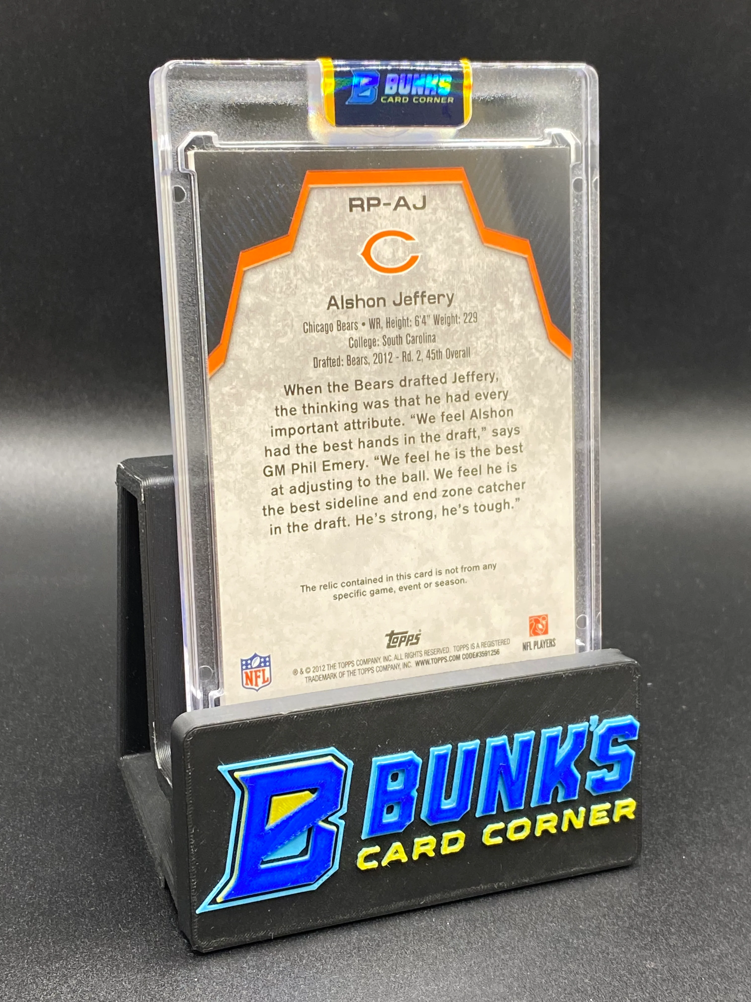 2012 Alshon Jeffery Topps Patch Rc - Image 2