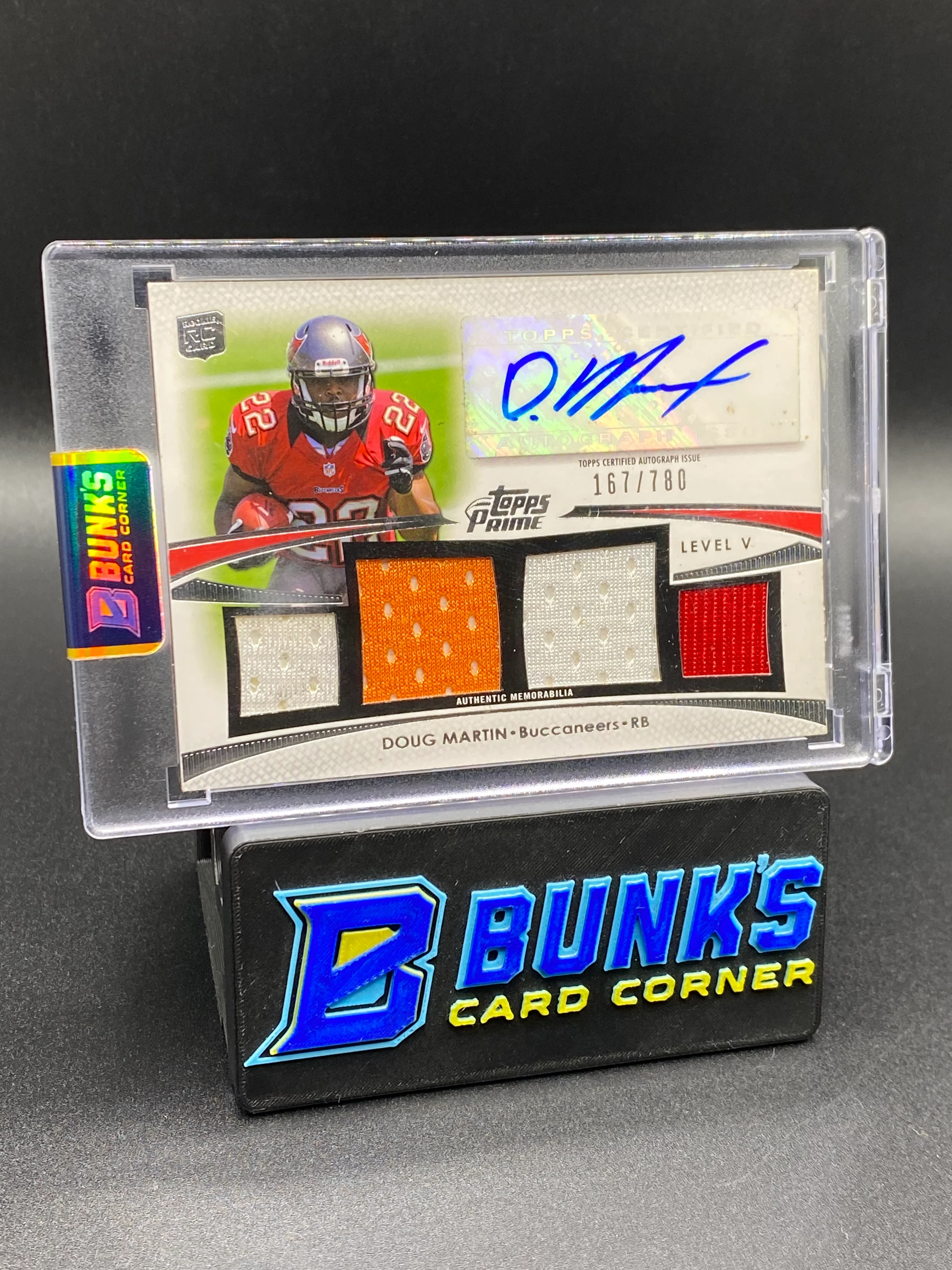 2012 Doug Martin Topps Prime Patches Auto Rc 167/780