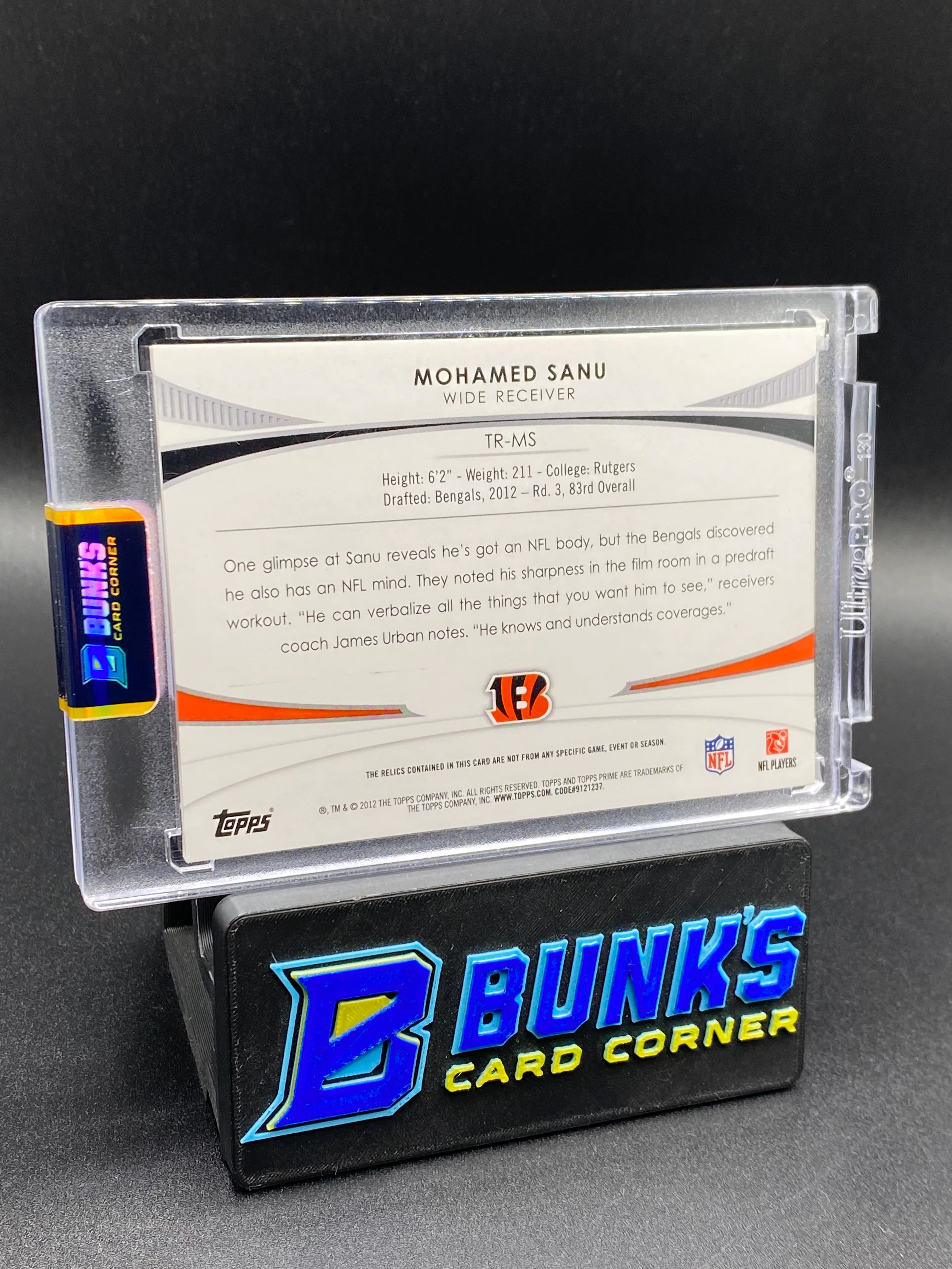 2012 Mohamed Sanu Topps Prime Patches Rc 2/25 - Image 2