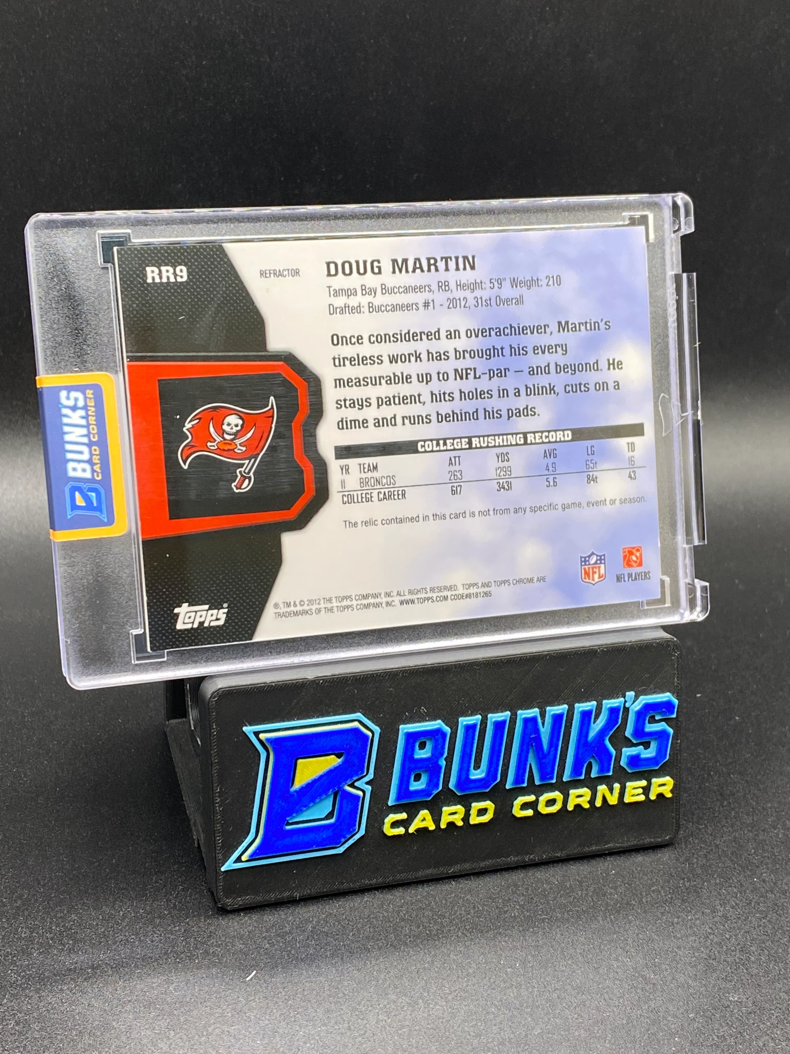 2012 Topps Chrome Rc 4/10 Doug Martin Patch - Image 2