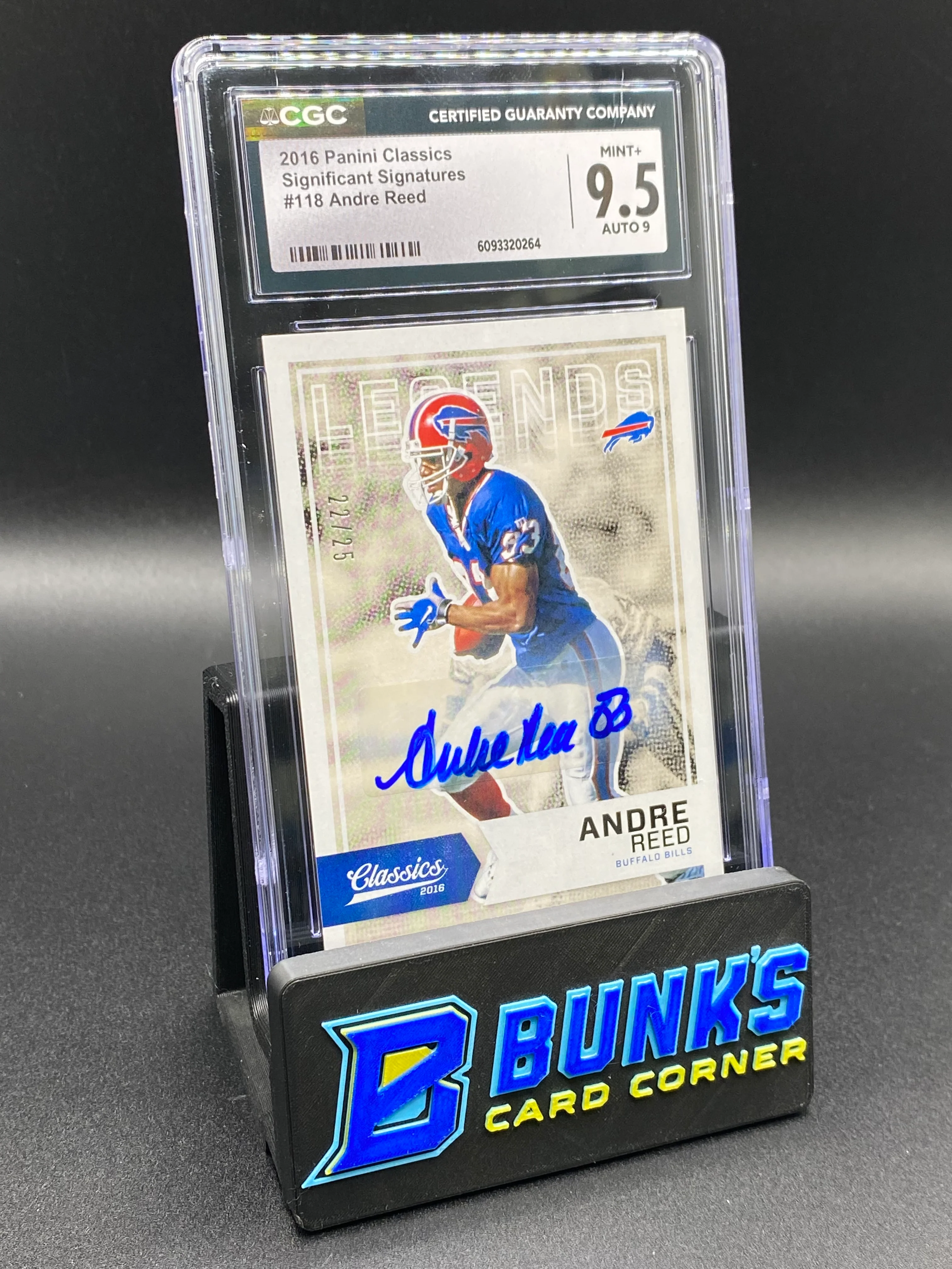 2016 Andre Reed Significant Sig. 22/25 CGC 9.5/9