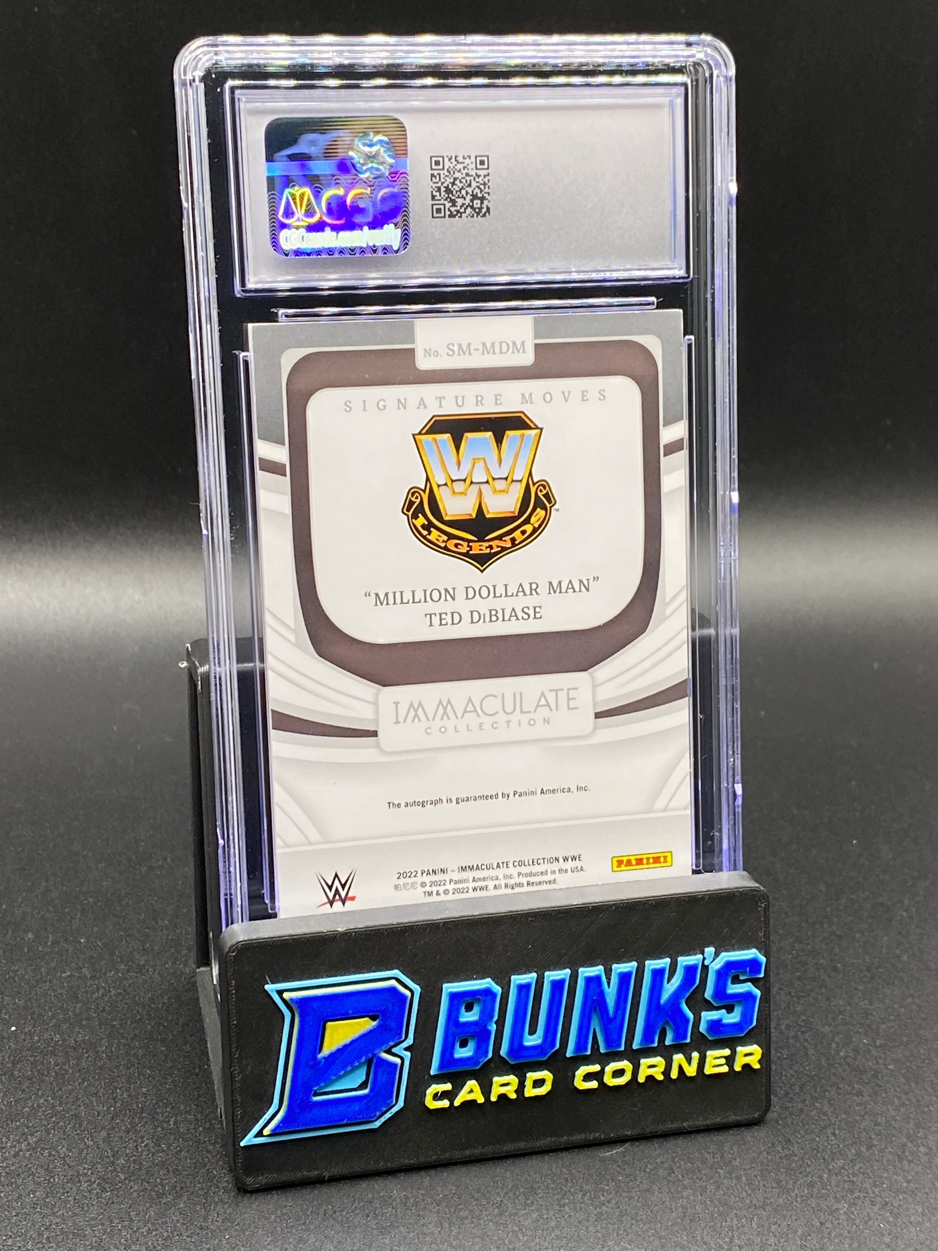 2022 Ted Dibiase Auto 99/99 CGC Authentic Auto 10 - Image 2