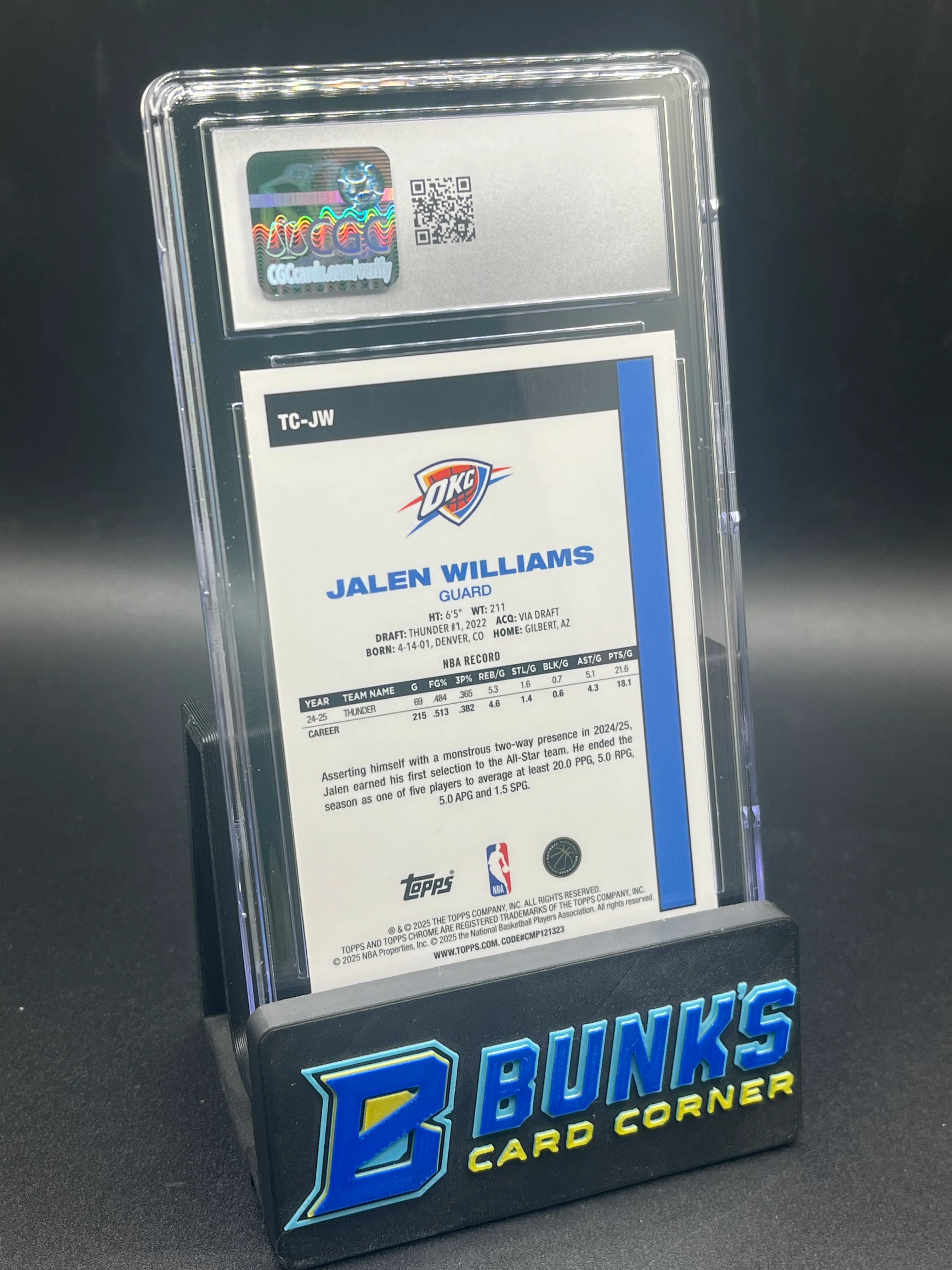 2023-26 Jalen Williams Gold Silver Pack CGC 10 7/50 - Image 2