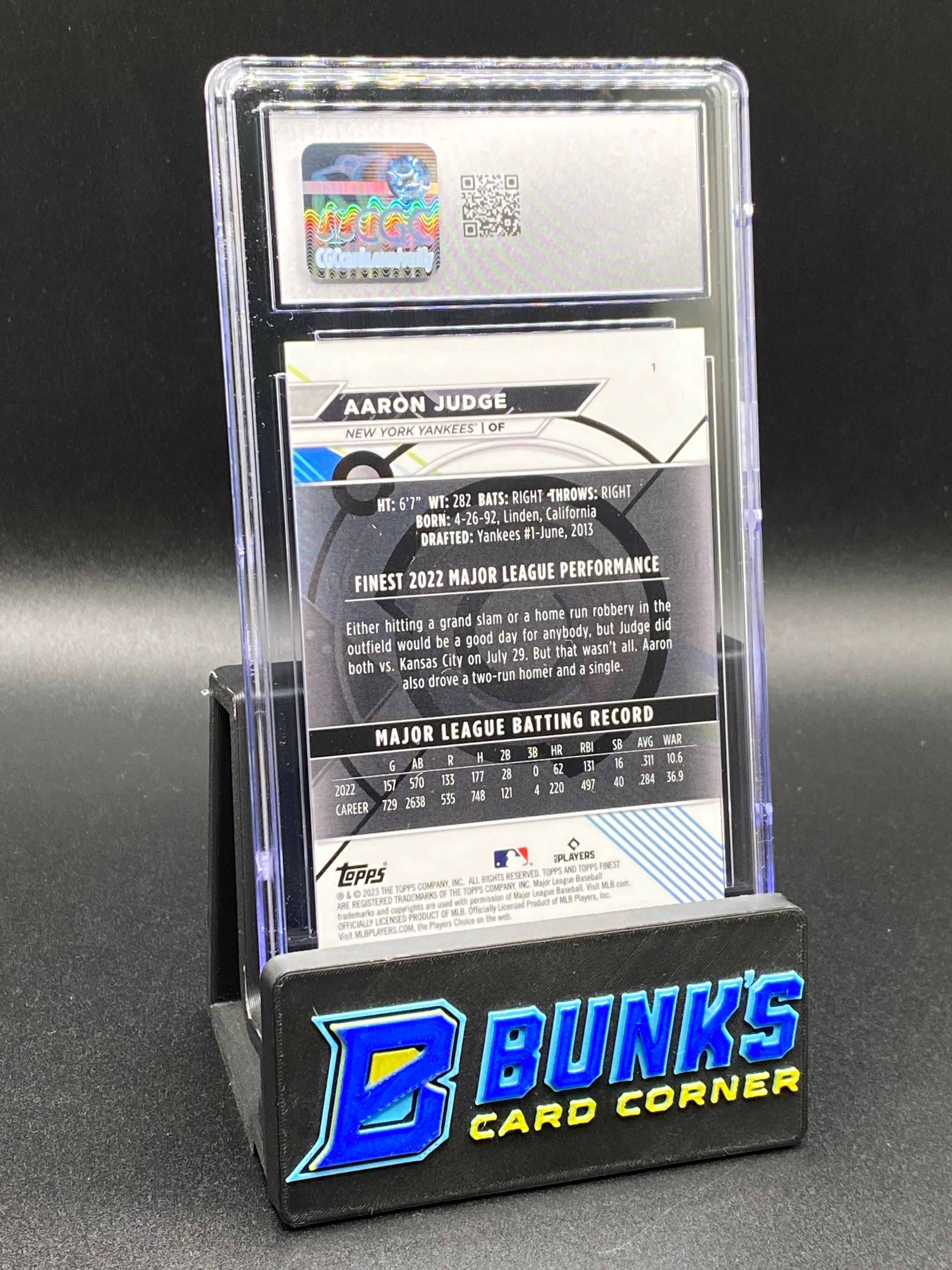 2023 Aaron Judge Blue & Aqua Vapor Ref. 98/250 CGC 9.5 - Image 2
