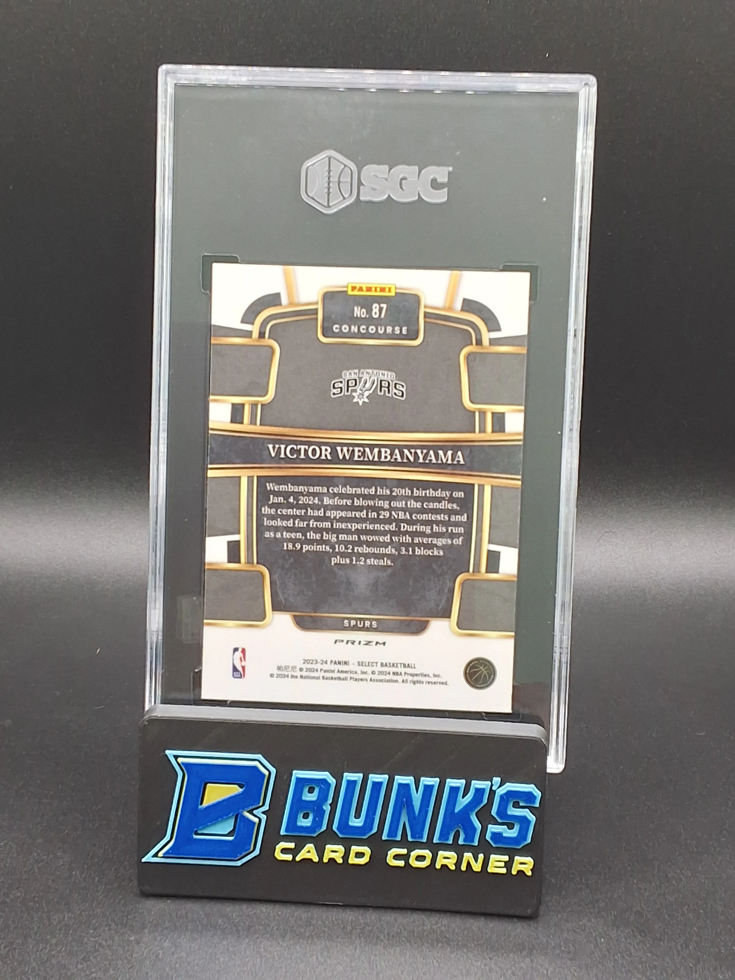 2023 Victor Wembanyama Silver Prizm SGC 9.5 - Image 2