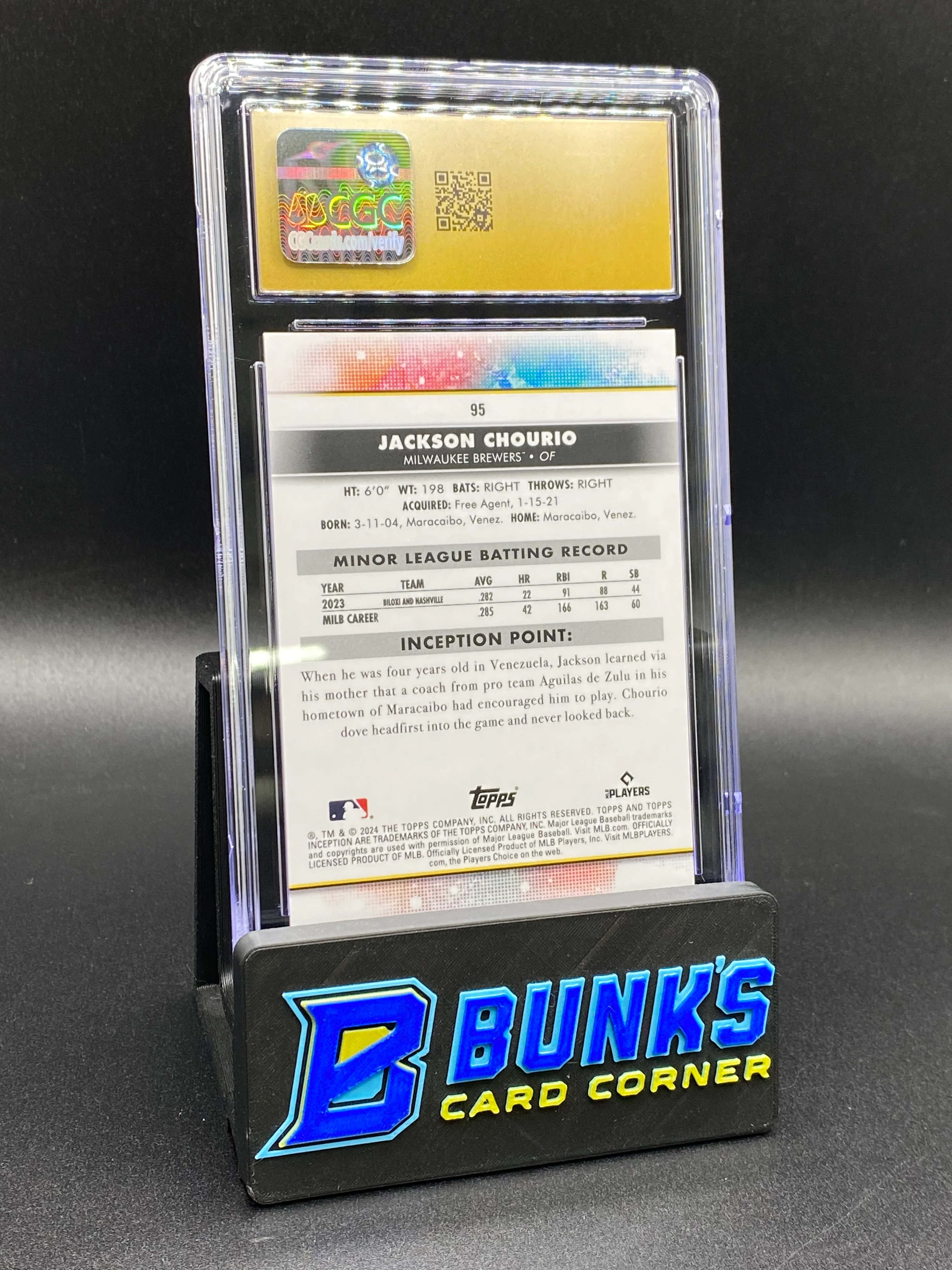 2024 Jackson Chourio Rc CGC PRISTINE 10 - Image 2