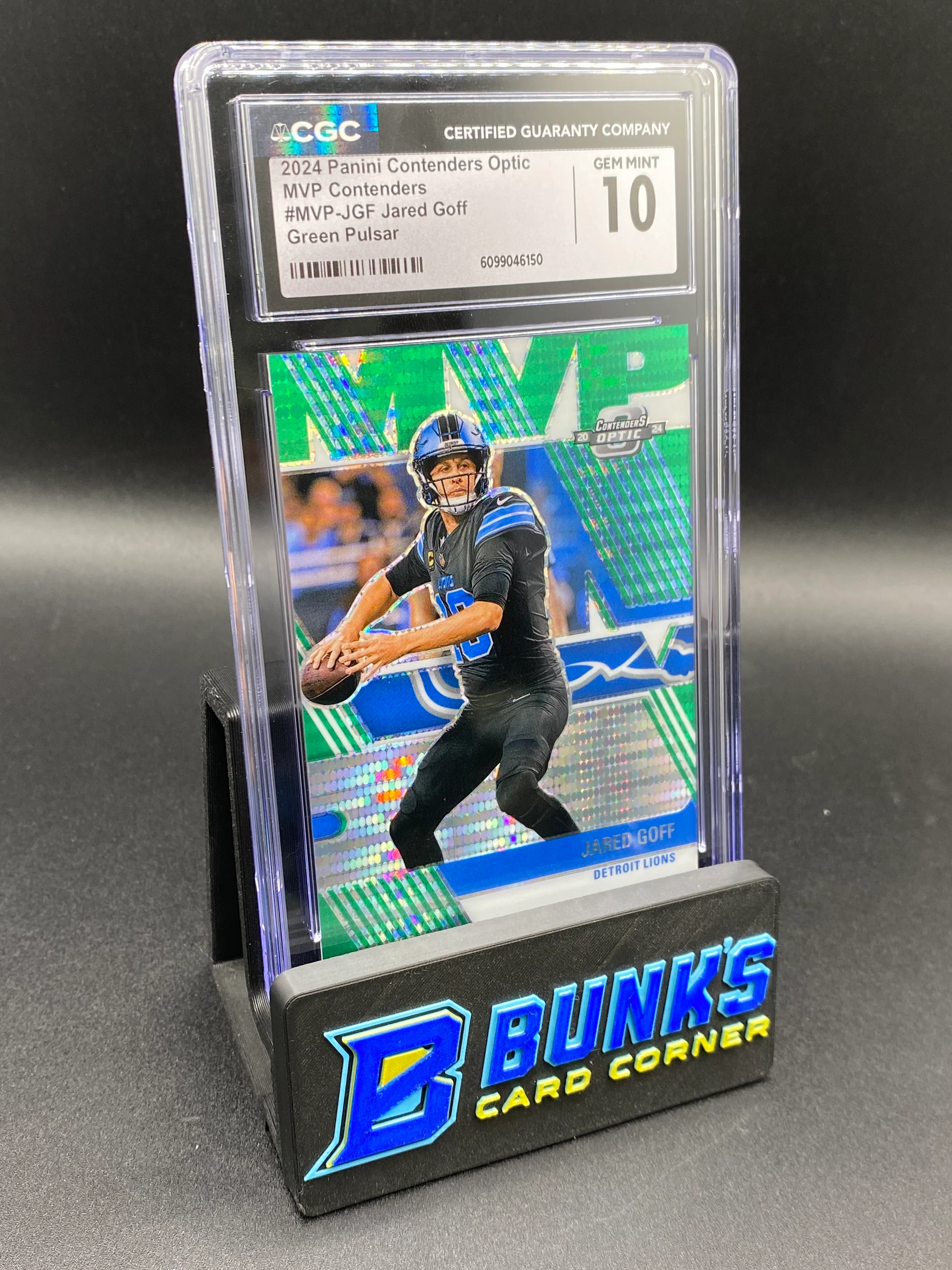 2024 Jared Goff Green Pulsar MVP Contenders CGC 10 20/30