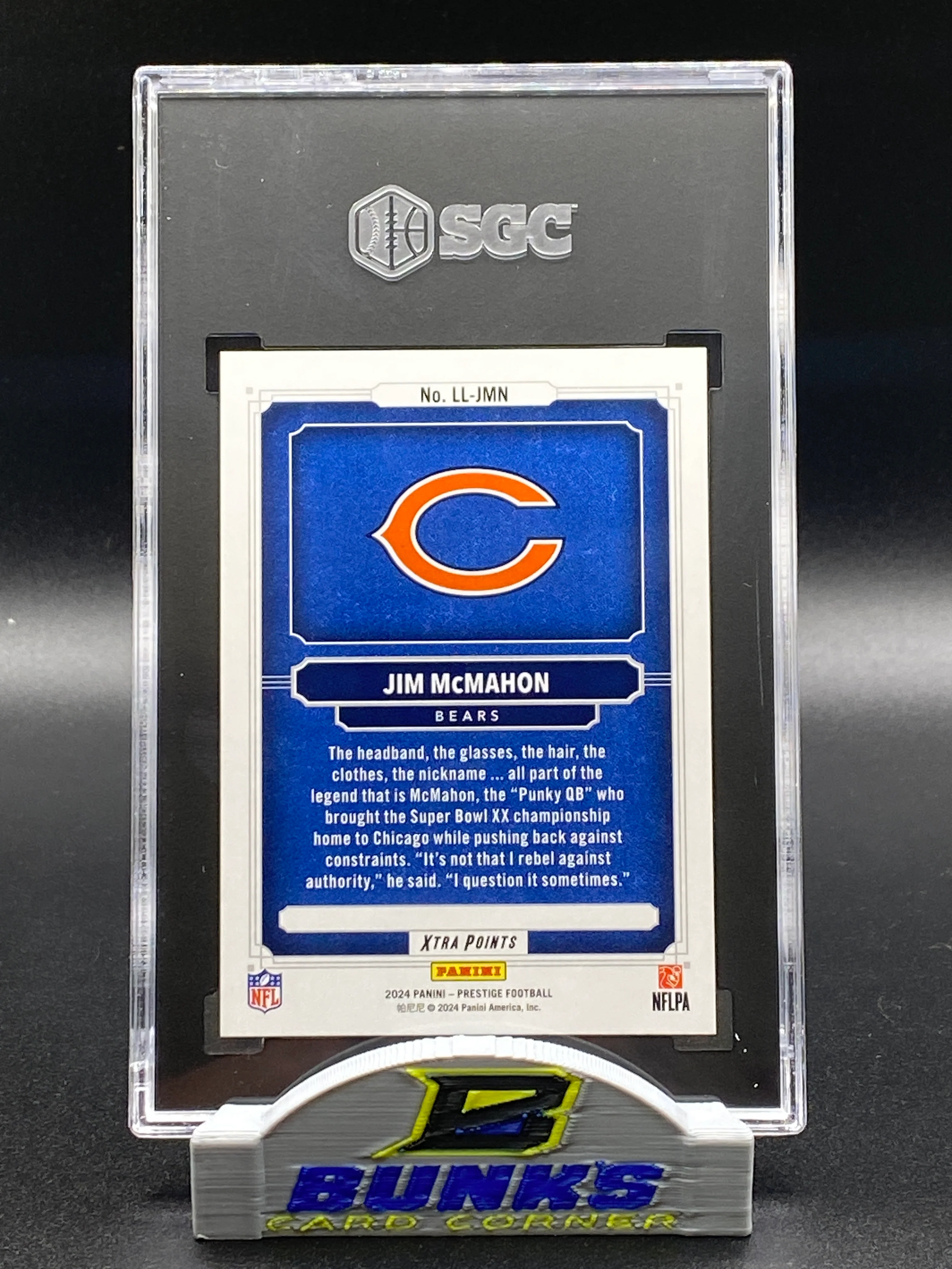 2024 Jim McMahon Xtra Points Gold 63/75 SGC 10 - Image 2