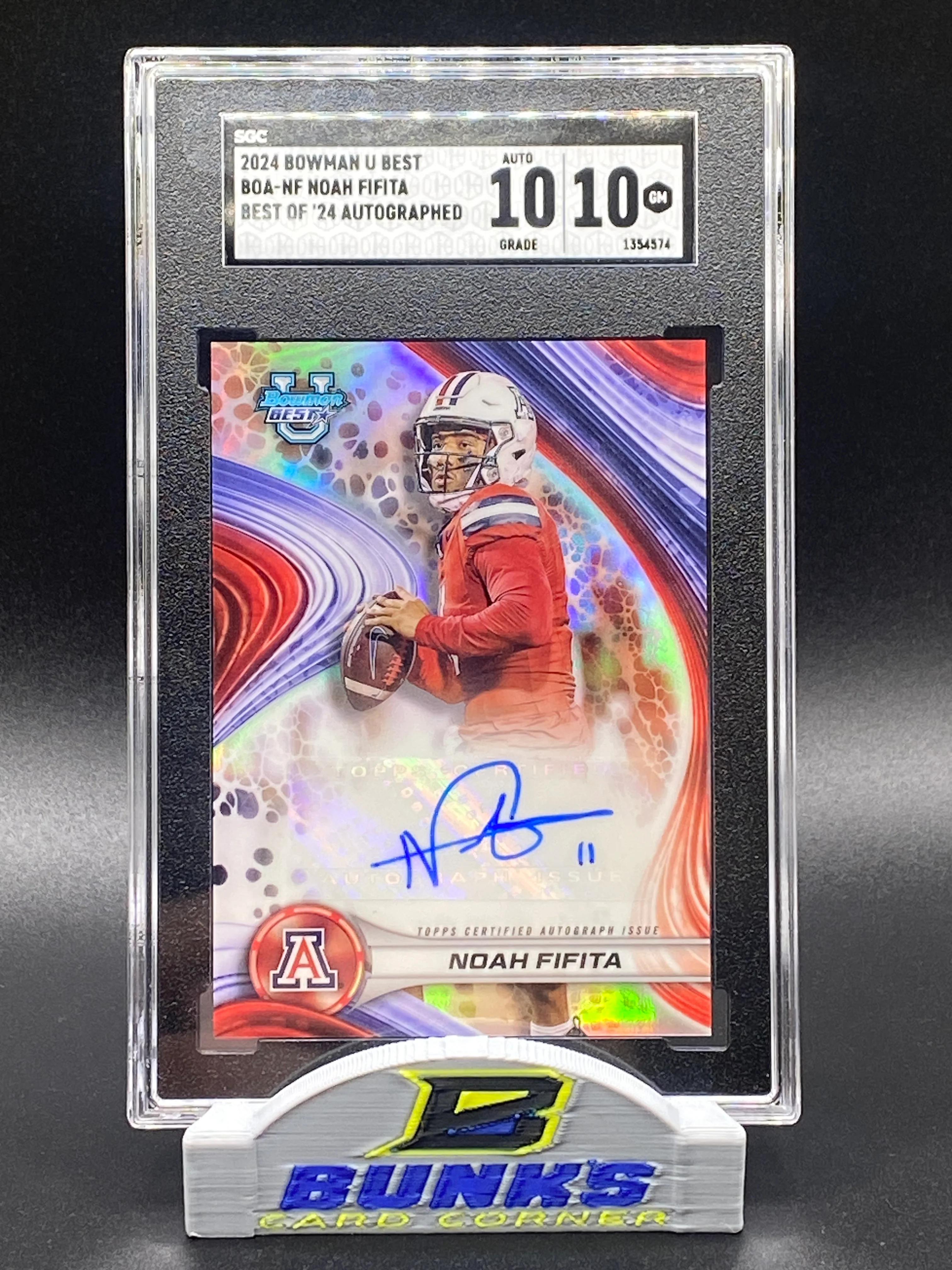2024 Noah Fifita AUTOGRAPHED Bowman U Best SGC 10|10