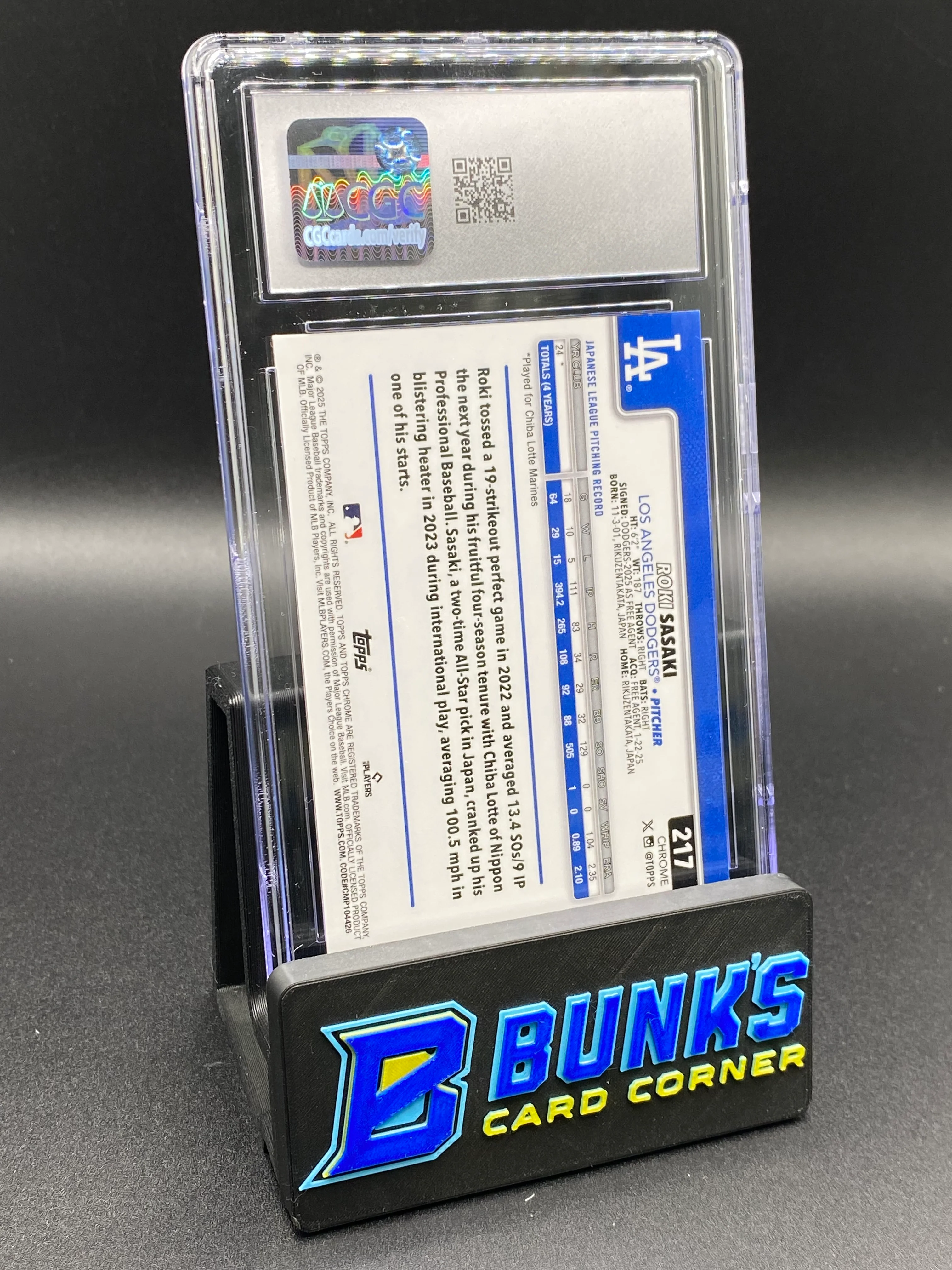 2025 Roki Sasaki Prism Ref. Rc CGC 9.5 - Image 2