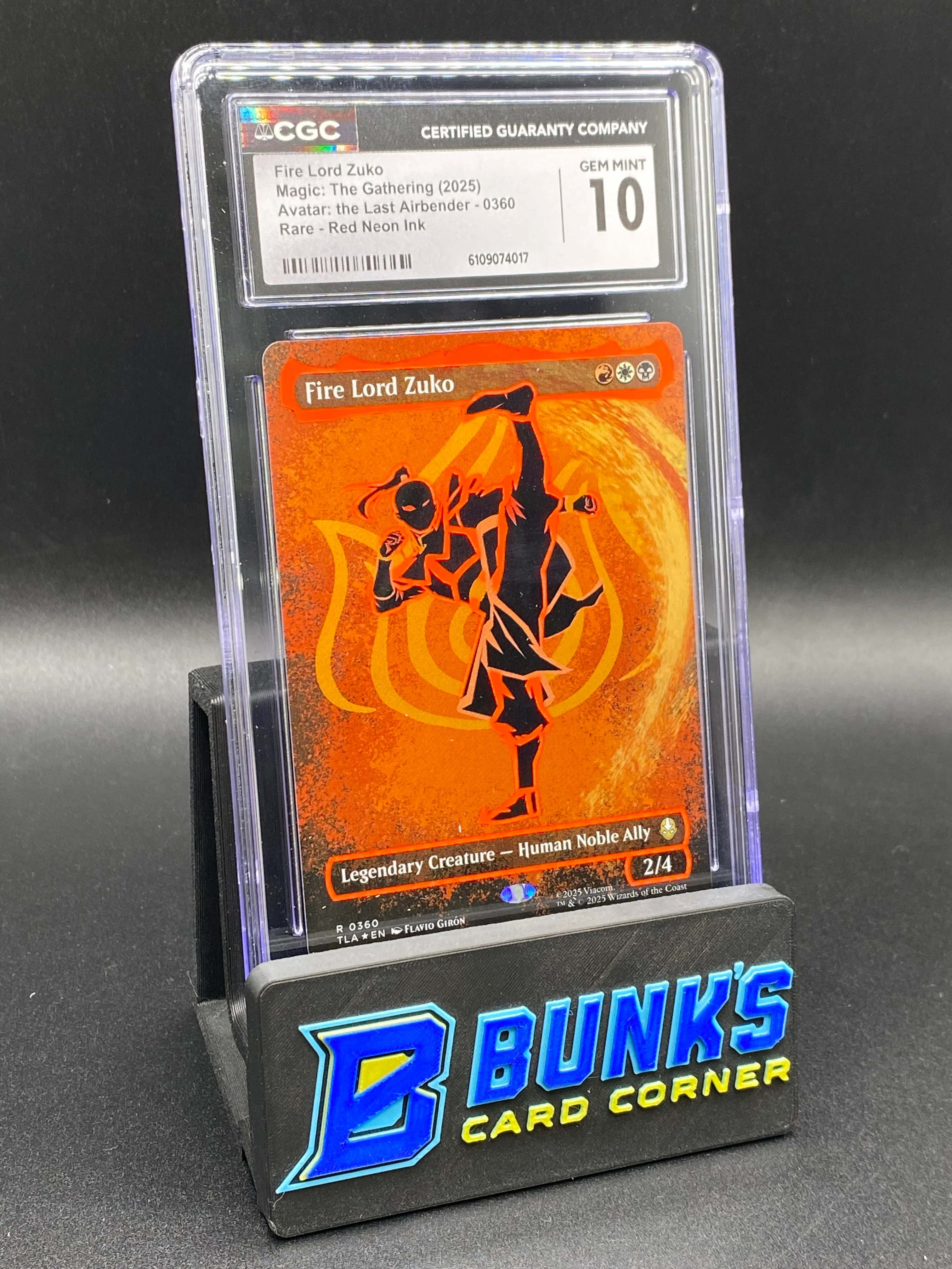 Fire Lord Zuko Rare Red Neon Ink Avatar the last Airbender POP 1 CGC 10
