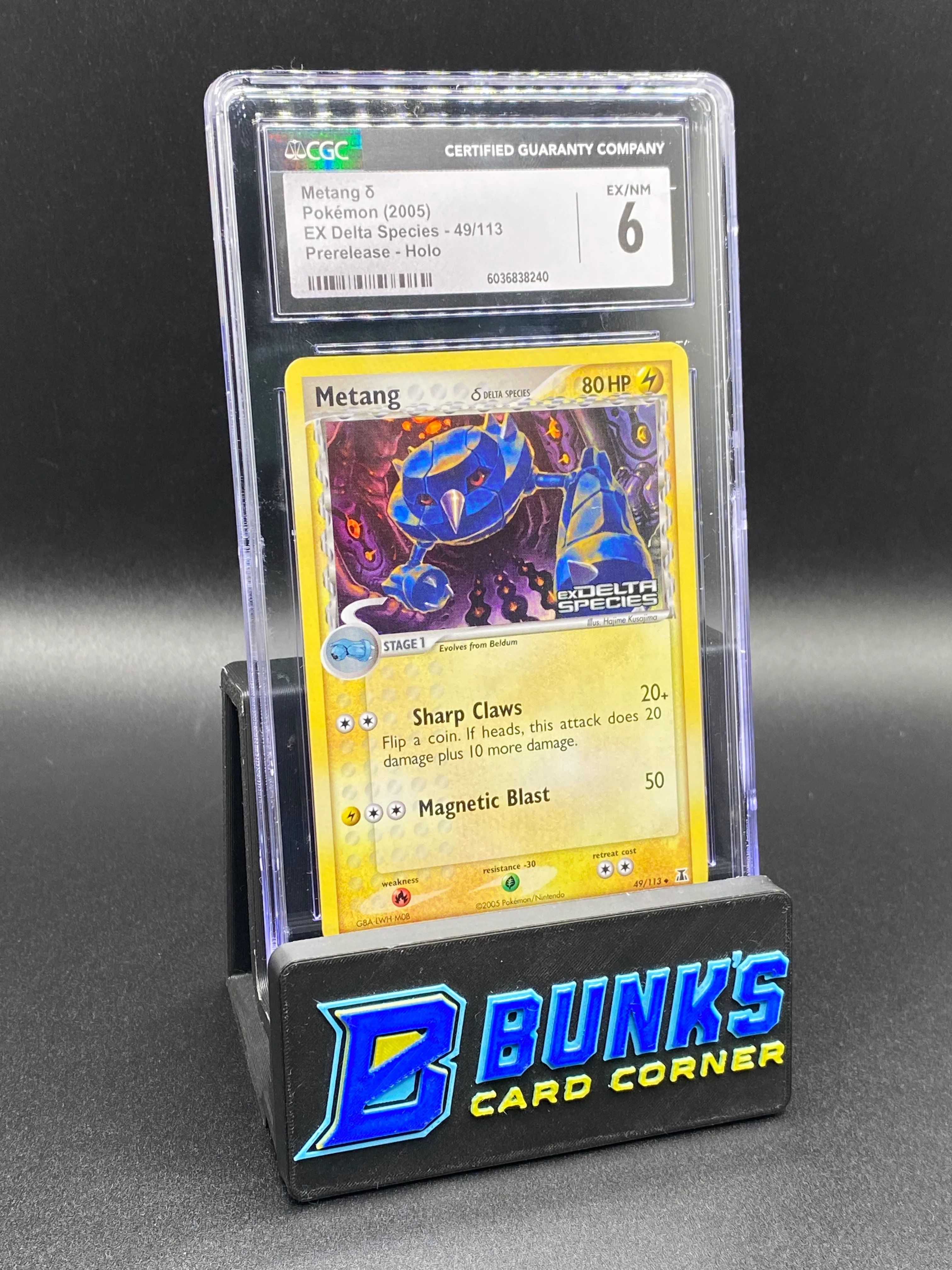 Metang Reverse Holo Ex Delta Species (Mislabel Error) CGC 6