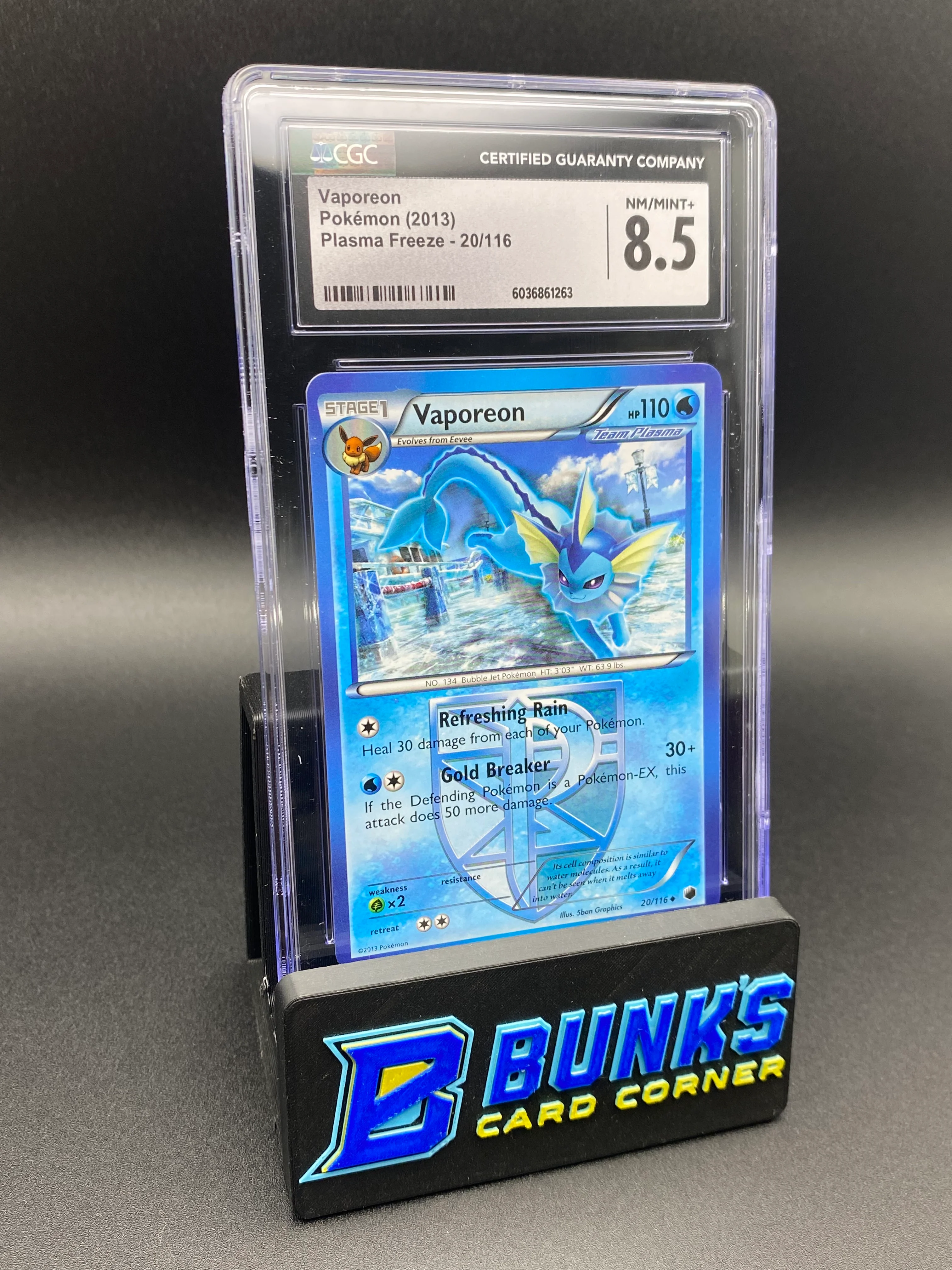 Vaporeon Plasma Freeze CGC 8.5